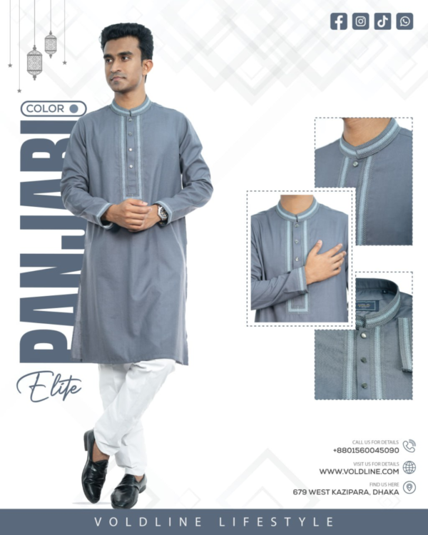 Panjabi-Indian Fabrics Premium Embroidery  code- (SW-AS19)